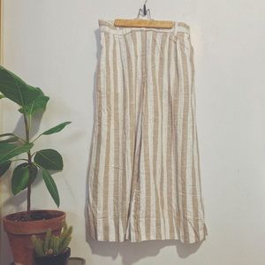 Cropped Linen Wide Leg H&M Pants